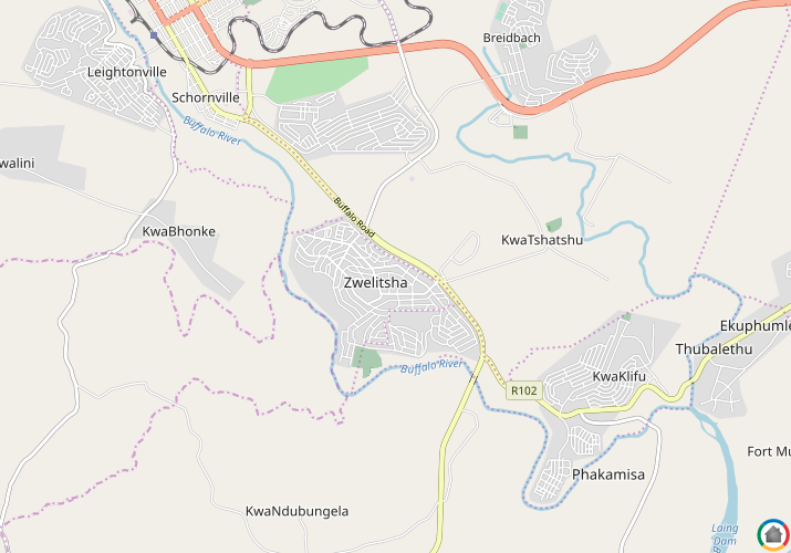 Map location of Zwelitsha